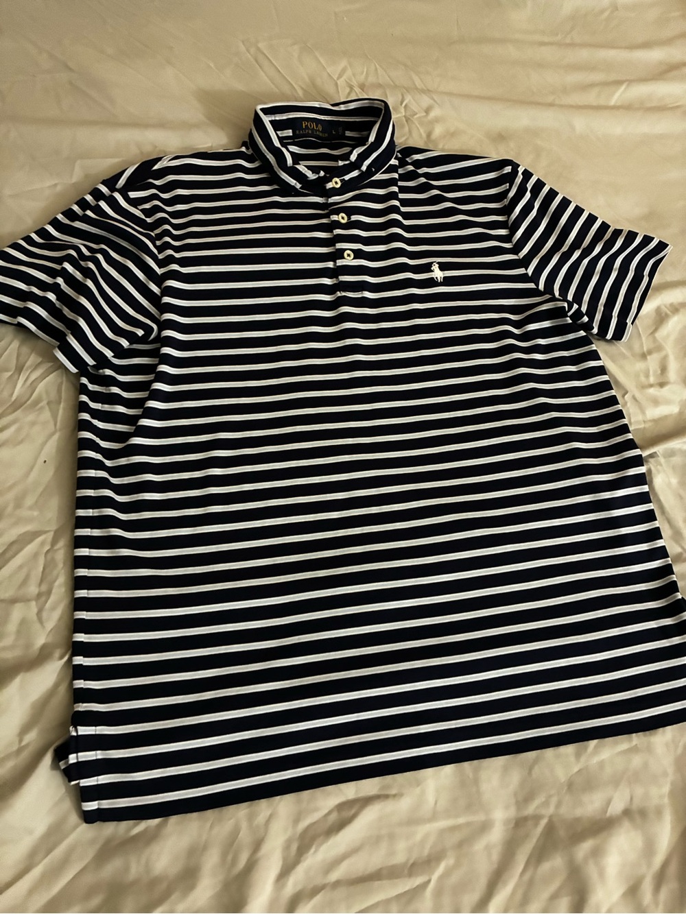 Men’s Polo Ralph Lauren Striped Shirt, Size Large